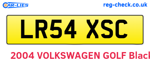 LR54XSC are the vehicle registration plates.