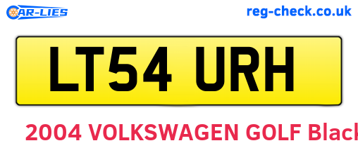 LT54URH are the vehicle registration plates.