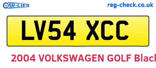 LV54XCC are the vehicle registration plates.