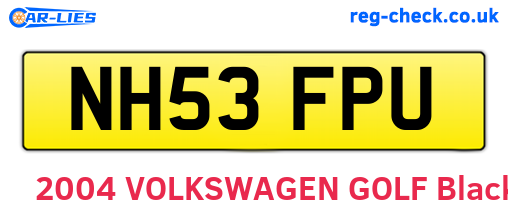 NH53FPU are the vehicle registration plates.