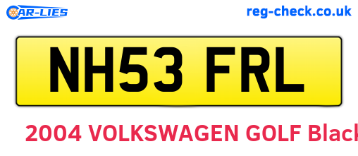 NH53FRL are the vehicle registration plates.