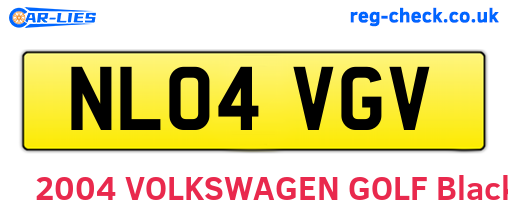 NL04VGV are the vehicle registration plates.