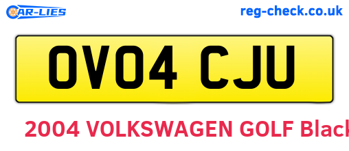 OV04CJU are the vehicle registration plates.