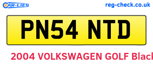 PN54NTD are the vehicle registration plates.