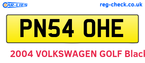 PN54OHE are the vehicle registration plates.
