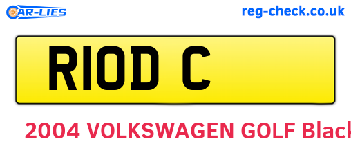 R1ODC are the vehicle registration plates.