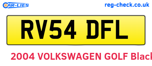 RV54DFL are the vehicle registration plates.