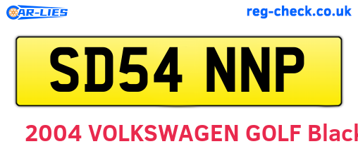 SD54NNP are the vehicle registration plates.