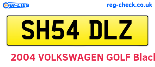 SH54DLZ are the vehicle registration plates.