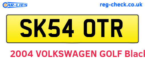 SK54OTR are the vehicle registration plates.