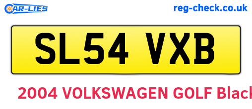 SL54VXB are the vehicle registration plates.