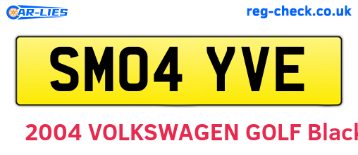 SM04YVE are the vehicle registration plates.