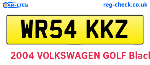 WR54KKZ are the vehicle registration plates.