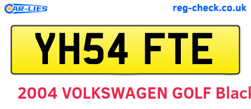 YH54FTE are the vehicle registration plates.