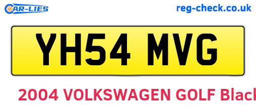 YH54MVG are the vehicle registration plates.
