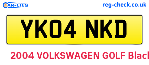 YK04NKD are the vehicle registration plates.