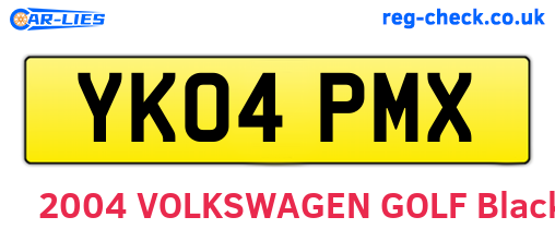 YK04PMX are the vehicle registration plates.
