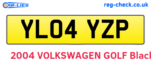 YL04YZP are the vehicle registration plates.