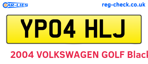 YP04HLJ are the vehicle registration plates.