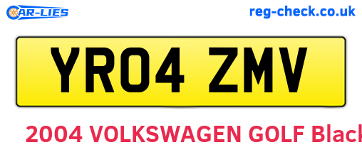 YR04ZMV are the vehicle registration plates.