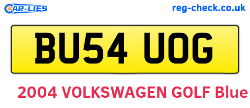 BU54UOG are the vehicle registration plates.