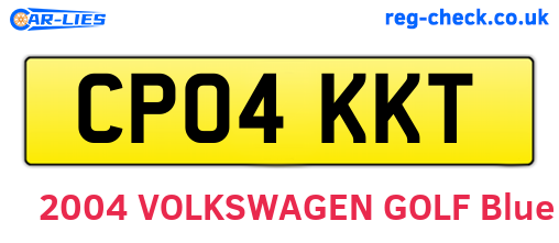CP04KKT are the vehicle registration plates.