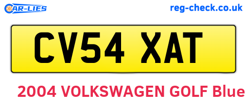 CV54XAT are the vehicle registration plates.
