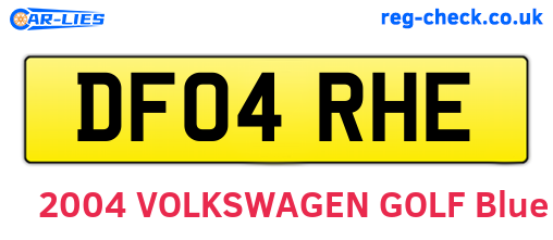 DF04RHE are the vehicle registration plates.