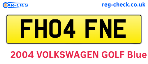 FH04FNE are the vehicle registration plates.