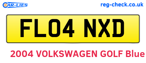 FL04NXD are the vehicle registration plates.