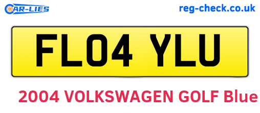 FL04YLU are the vehicle registration plates.