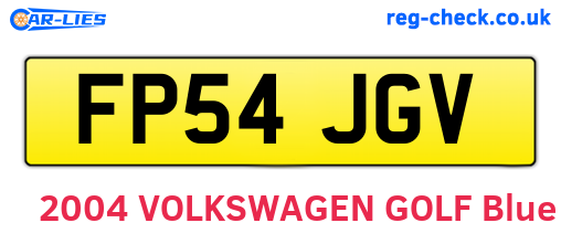 FP54JGV are the vehicle registration plates.