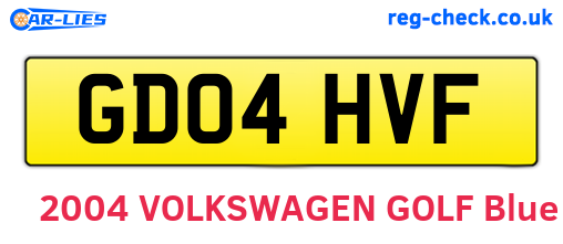 GD04HVF are the vehicle registration plates.