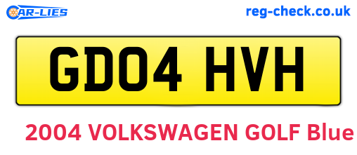 GD04HVH are the vehicle registration plates.