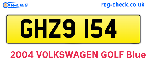 GHZ9154 are the vehicle registration plates.