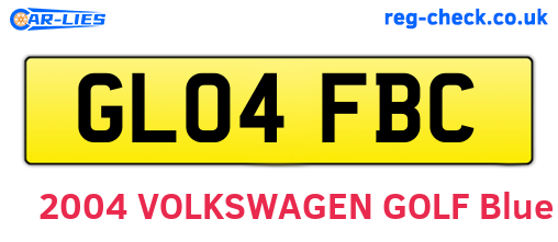 GL04FBC are the vehicle registration plates.