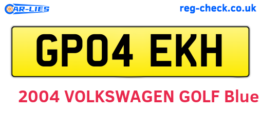 GP04EKH are the vehicle registration plates.