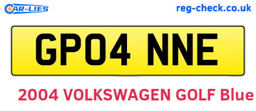 GP04NNE are the vehicle registration plates.