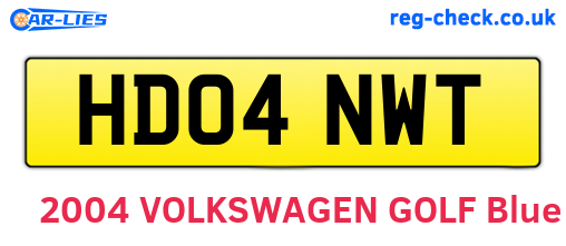 HD04NWT are the vehicle registration plates.