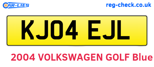 KJ04EJL are the vehicle registration plates.