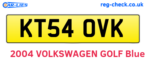 KT54OVK are the vehicle registration plates.