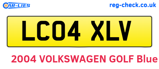 LC04XLV are the vehicle registration plates.