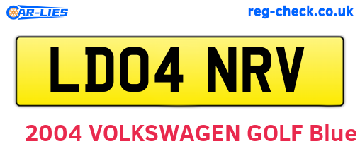 LD04NRV are the vehicle registration plates.
