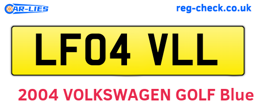LF04VLL are the vehicle registration plates.