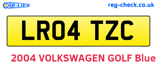 LR04TZC are the vehicle registration plates.