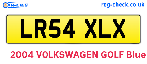 LR54XLX are the vehicle registration plates.