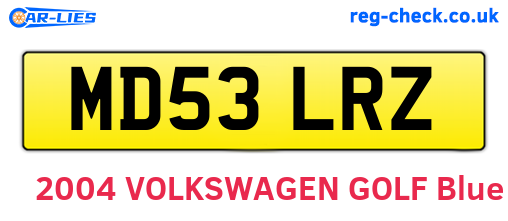 MD53LRZ are the vehicle registration plates.