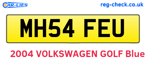 MH54FEU are the vehicle registration plates.