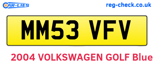 MM53VFV are the vehicle registration plates.