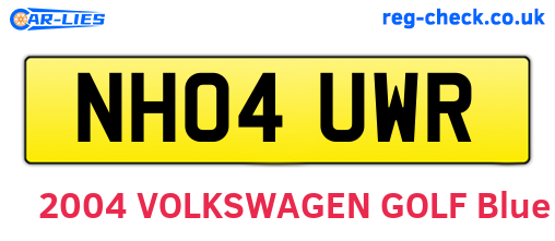 NH04UWR are the vehicle registration plates.